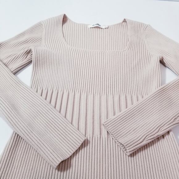 4th & Reckless Ribbed Sweater Dress Long Sleeves with Slit - Picture 11 of 12